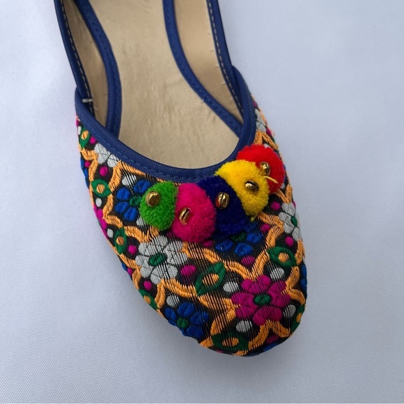 adidas Punjabi Jutti Mojari Embroidered Jingle Bellies Flat Shoes Size 7/7.5 - Picture 8 of 15